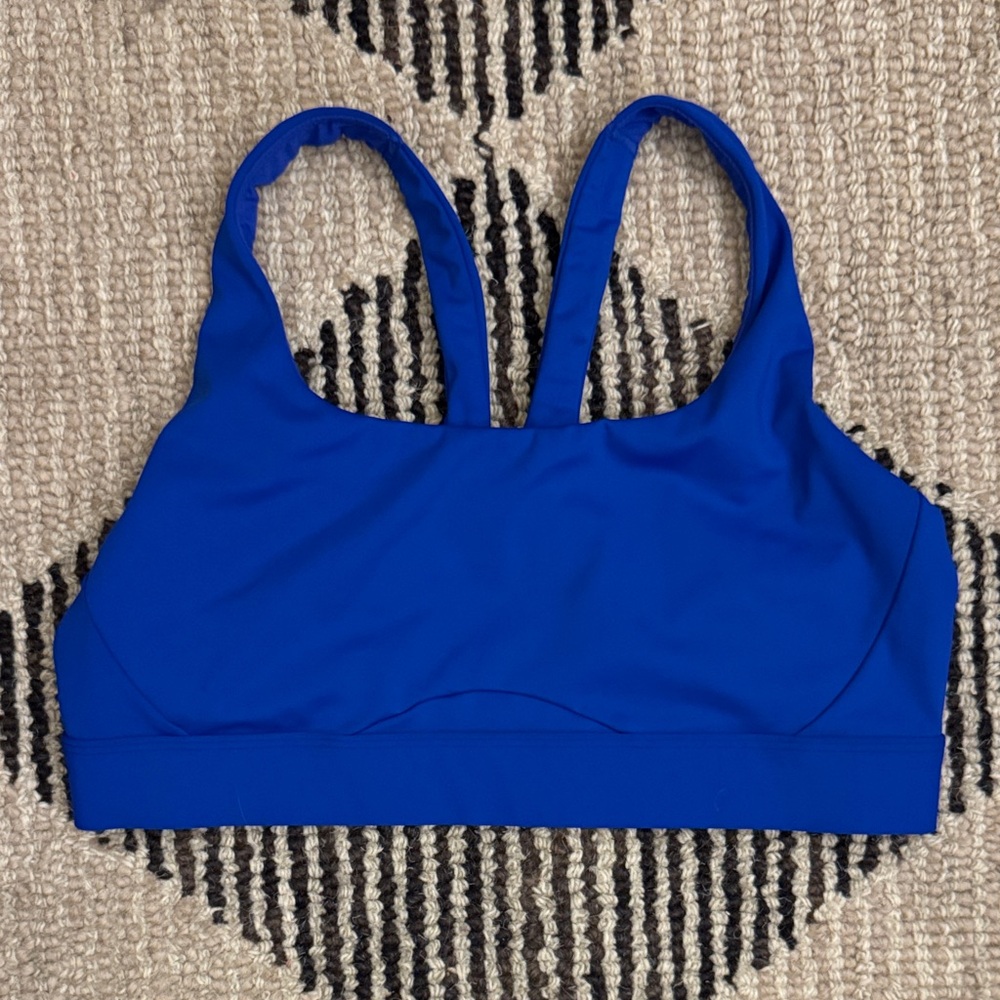 Athleta Cobalt Blue Scoop-Back Sports Bra